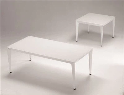 Tavolino in vetro bianco