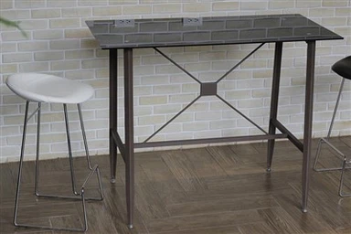 Tavolo da bar in vetro superiore